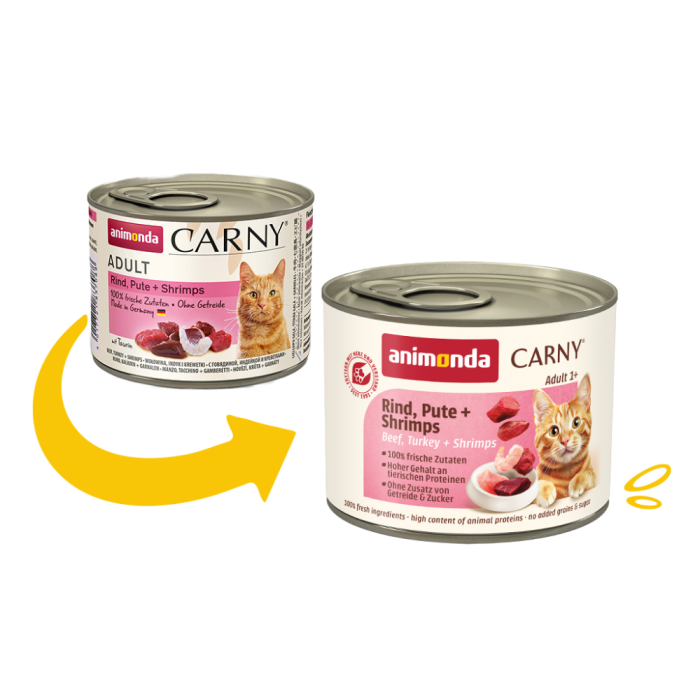 Корм вологий Carny Adult Beef, Turkey Shrimps для домашніх котів з яловичиною індичкою і креветками 200 г