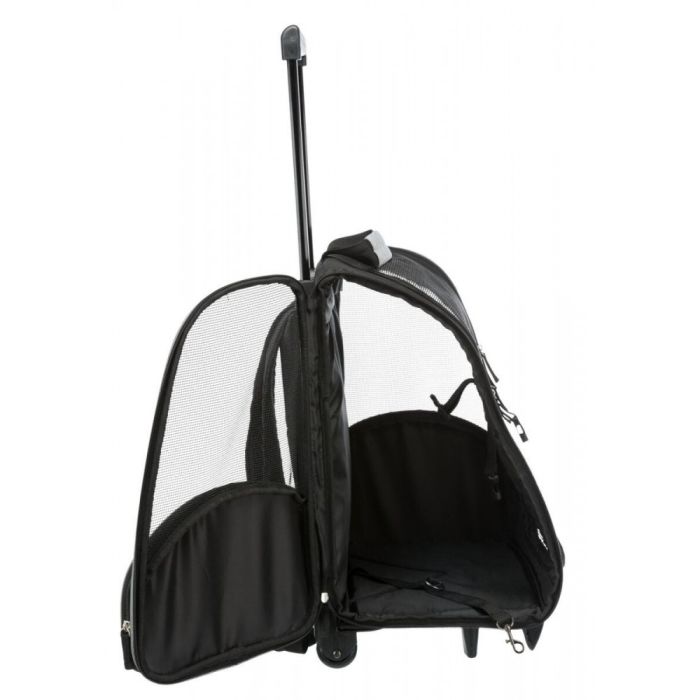 Сумка-рюкзак Trixie для собак Trolley до 8кг з поліестеру чорна/сіра 32х45х25 см
