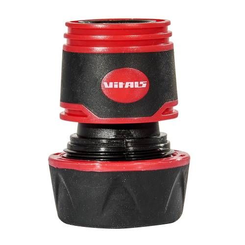Коннектор с аквастопом 1/2" для шланга 3/4" Vitals Master