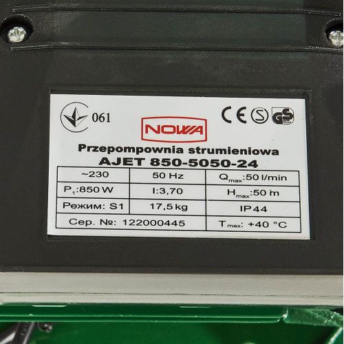Насосная станция струйная NOWA AJET 850-5050-24