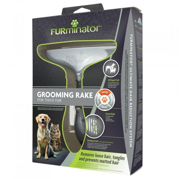 Гребінь FURminator для собак та котів з обертовими зубцями для густої шерсті