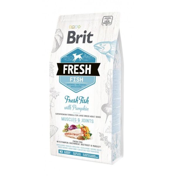 Корм сухий Brit Fresh Fish/Pumpkin Adult Large для дорослих собак великих порід для м язів та суглобів з рибою та гарбузом 2