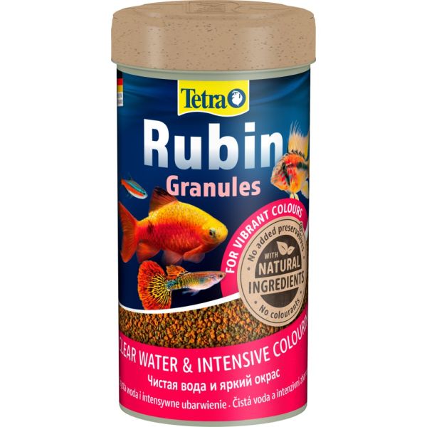 Корм Tetra Rubin Granules для акваріумних рибок для яскравості забарвлення гранули 100 г/ 250 мл