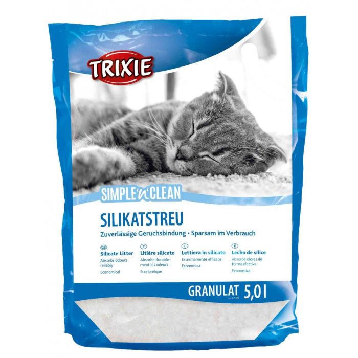 Наповнювач Trixie Simple and Clean для котів сілікагелевий гранули 5 л