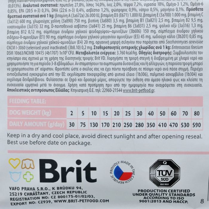 Корм сухий Brit Grain Free VetDiet Dog Hypoallergenic для собак при харчовій алергії з лососем горохом і гречкою 2 кг