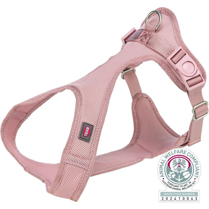 Шлея Trixie Comfort для собак м яка XXS–XS 25–35 см 15 мм світло-рожева