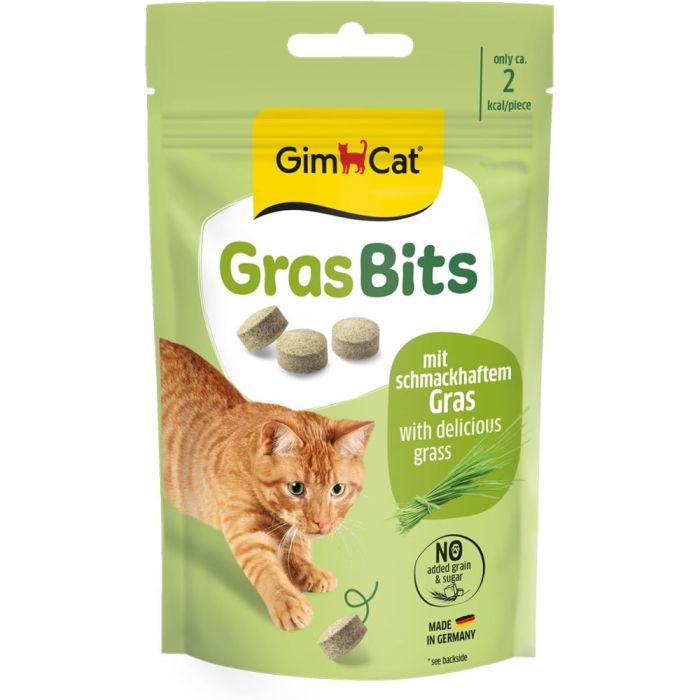 Ласощі GimCat GrasBits для котів таблетки з травою 40 г