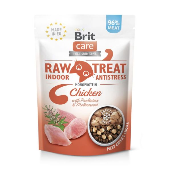 Ласощі Brit Raw Treat Freeze-dried Indoor and Antistress д/домашніх котів д/заспокоєння курка 40 г