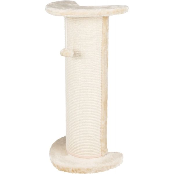 Дряпка Trixie для котів Lorca кутова з іграшкою сизаль/плюш бежева 37x27х75 см