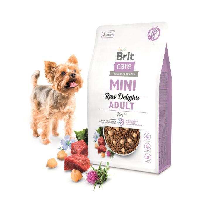 Корм сухий Brit Care Mini Raw Delights Beef д/собак малих порід яловичина 2 кг
