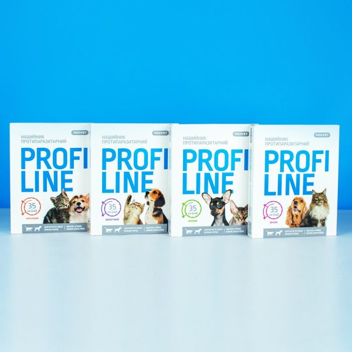 Нашийник Provet PROFILINE для котів та собак інсектоакарицид кораловий 35 см