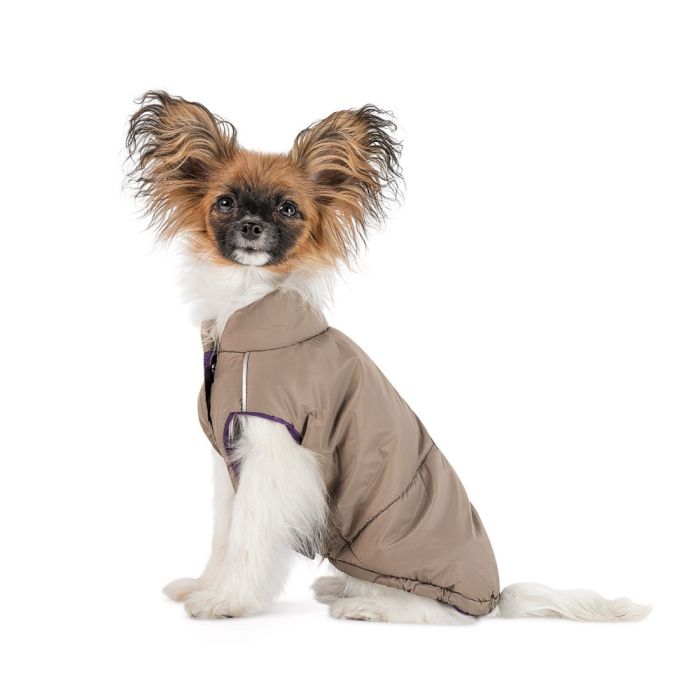 Жилет Pet Fashion Hardy для собак утеплений водонепроникний з отвором для повідця бежевий розмір L