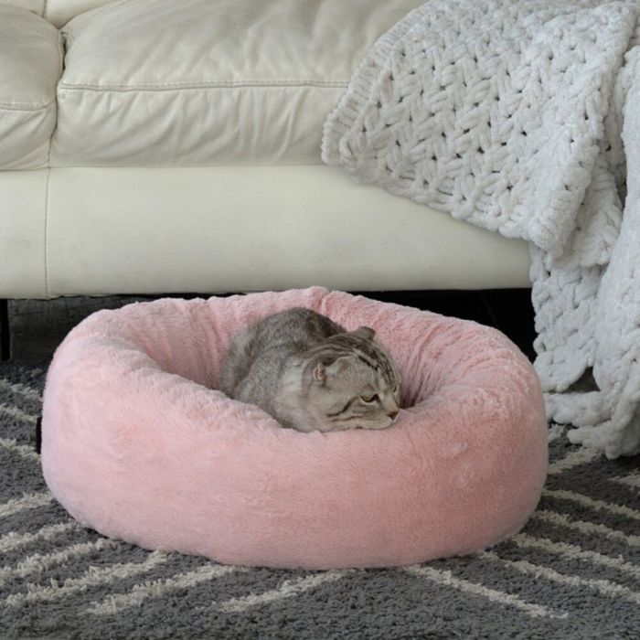 Лежак Pet Fashion Soft для собак і котів розовий 48х48х17 см