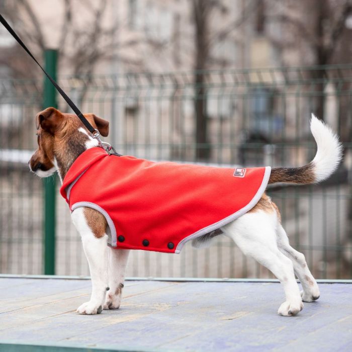 Жилет Pet Fashion Fleecy для собак червоний/сірий ХS2