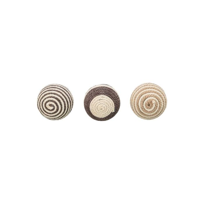 Іграшка Trixie для котів М_ячик смугастий пластикова основа бавовна 4,5 см