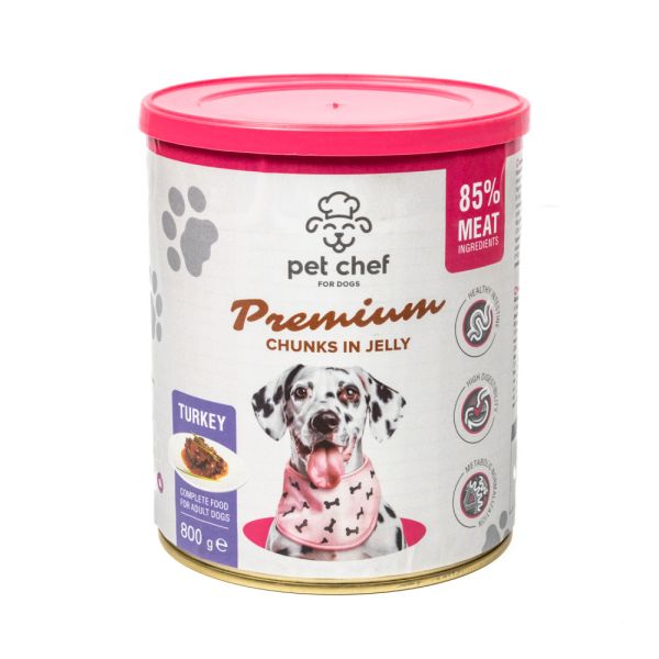 Вологий корм для собак Pet Chef з Індичкою 800 г