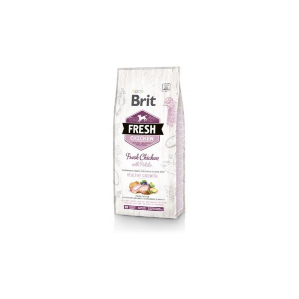 Корм сухий Brit Fresh Chicken/Potato Puppy для цуценят та молодих собак всіх порід з куркою та картоплею 12 кг