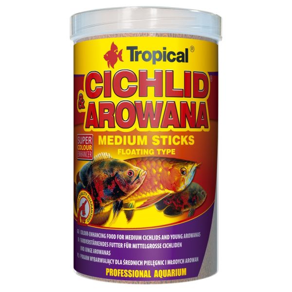 Корм Tropical Cichlid Red Green Medium Sticks для всіх цихлід палички 1 л/ 360 г