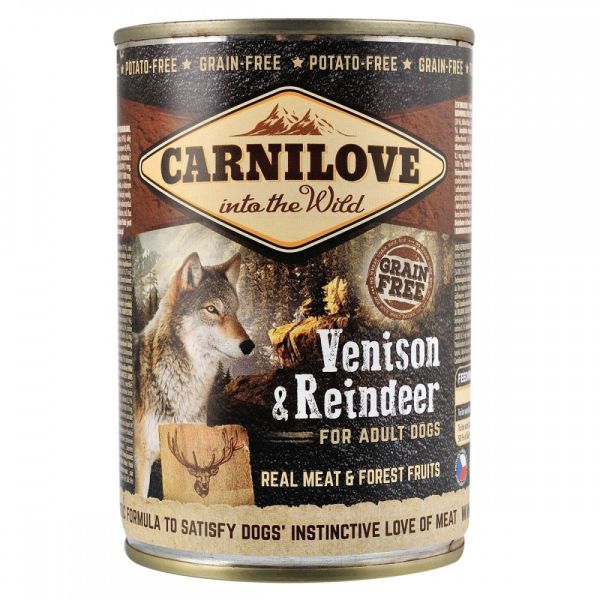 Корм вологий Carnilove Dog k консерви для собак з північним оленем 400 г