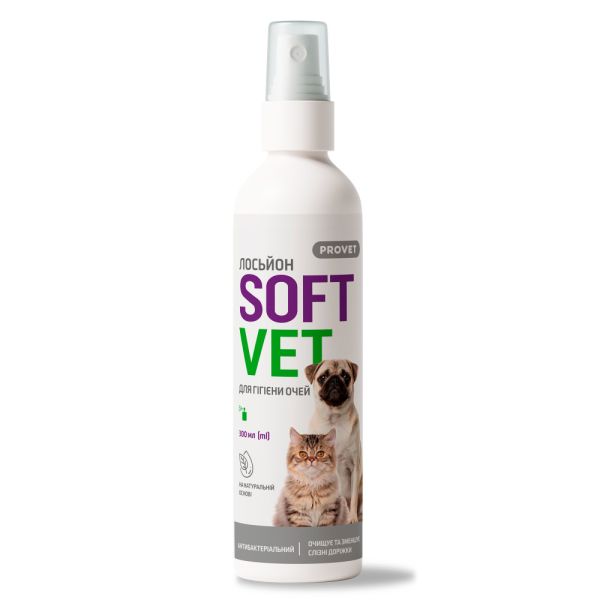 Лосьйон Provet SOFTVET для гігієни очей котів і собак 300 мл
