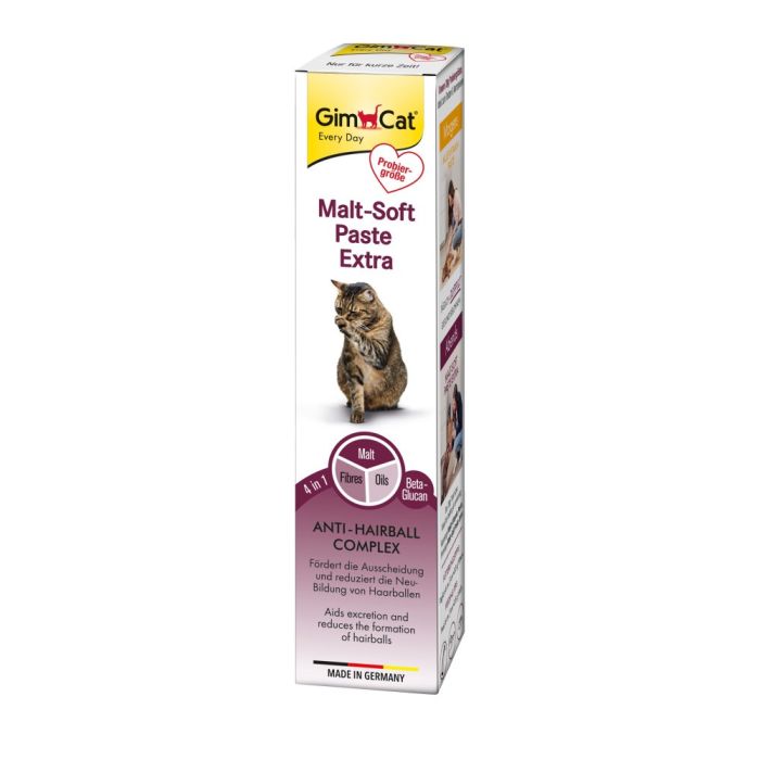 Набір паст GimCat KOMBI-PACK Multi-Vitamin + Malt-Soft Extra для котів для імунітету та виведення грудок шерсті 2х20г