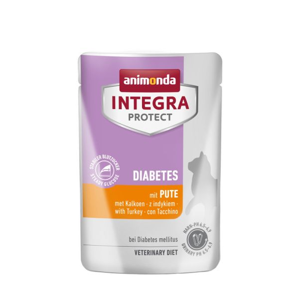 Корм ветеринарний вологий Integra Protect Diabetes with Turkey для котів при діабеті з індичкою пауч 85г