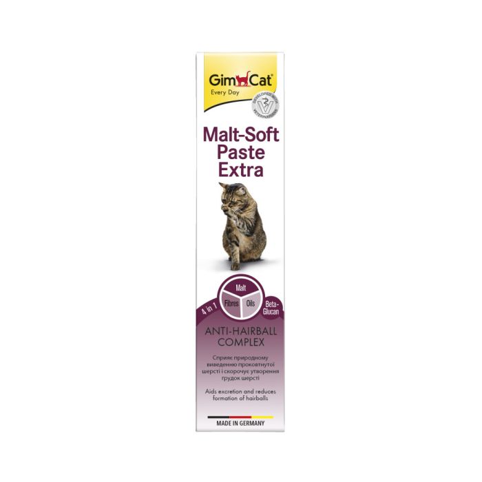 Паста GimCat Every Day Malt-Soft Paste Extra для котів для виведення шерсті зі шлунку 20 г