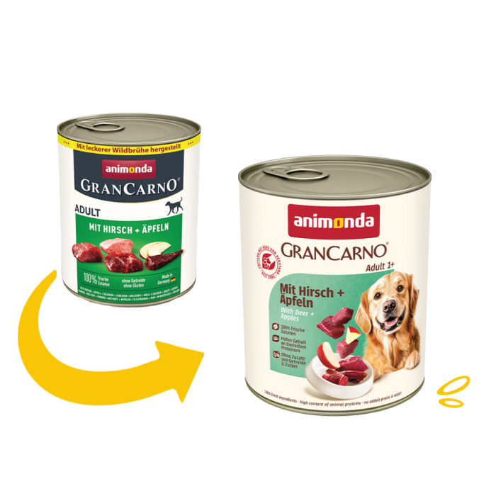 Корм GranCarno Adult Deer with Apple консервований д/соб з олениною і яблуком 800 г арт. 82484