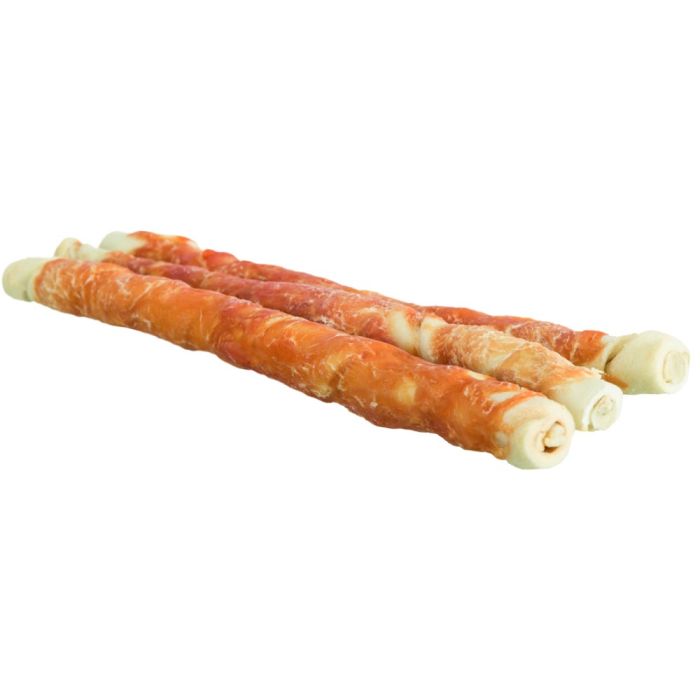 Ласощі Trixie Denta Fun Chewing Rolls для собак Палички для чищення зубів з куркою 28 см 250 г 3 шт