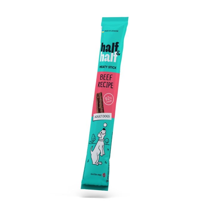Ласощі Half&Half м’ясна паличка з яловичиною, для собак, 12 г
