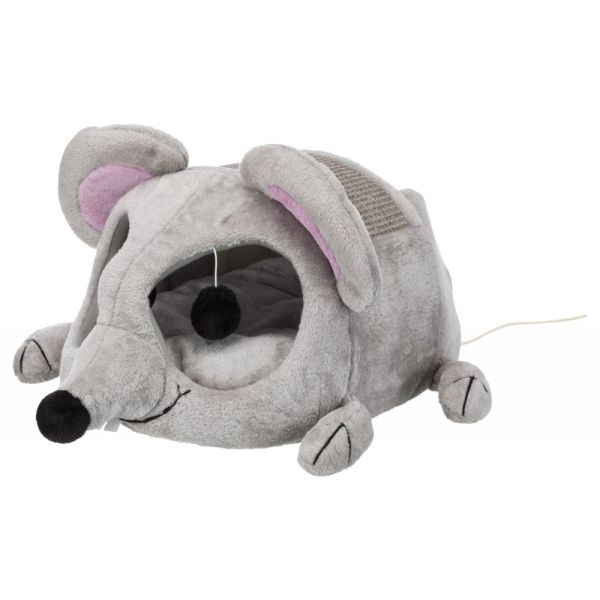 Будиночок Trixie для котів Lukas з дряпкою сірий 35х33х65 см