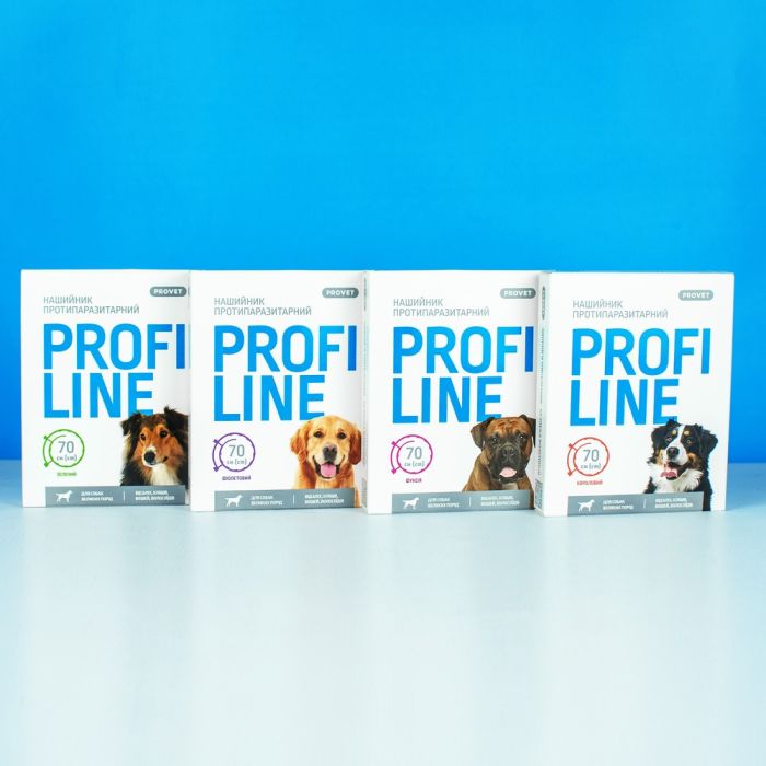 Нашийник Provet PROFILINE для собак для великих порід інсектоакарицид фуксія 70 см