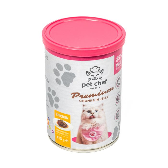 Вологий корм для котів Pet Chef з Куркою 415 г