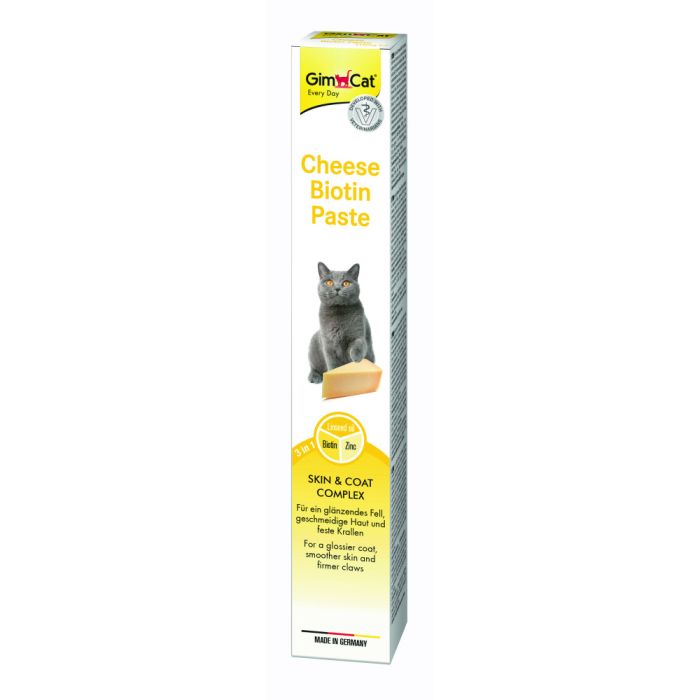 Паста GimCat Cheese Biotin Paste для котів усіх порід cирна з біотином 100г